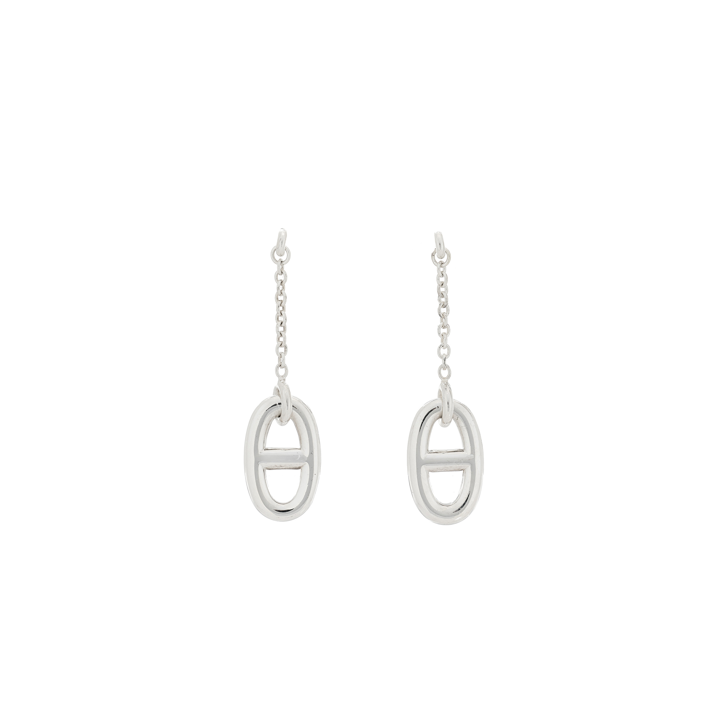 HERMÈS STERLING SILVER FARANDOLE DROP EARRINGS 